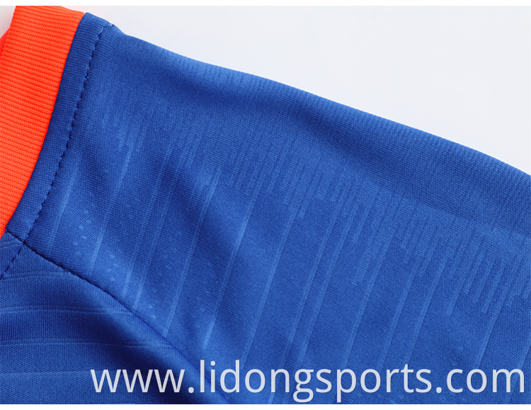 OEM Latest Fashionable custom blank white blue soccer jersey design